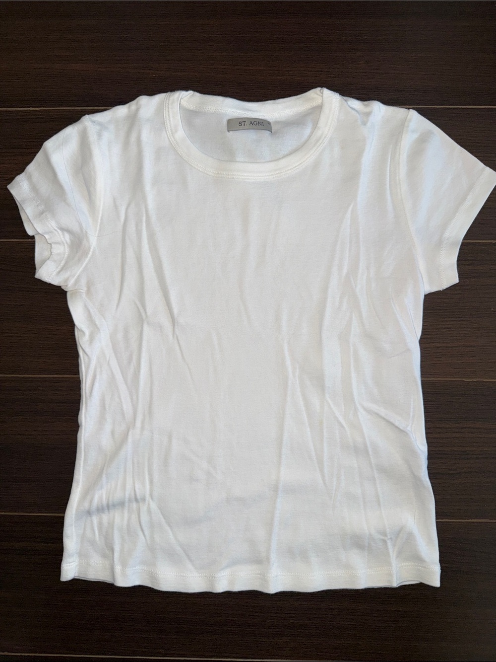 St. Agni White Short-Sleeve Baby Crewneck Tee, X-Small - Picture 4 of 9